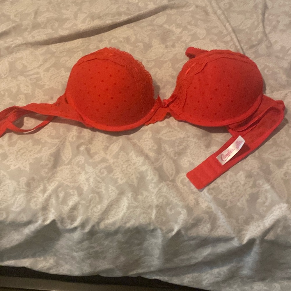Candie’s red push-up Bras